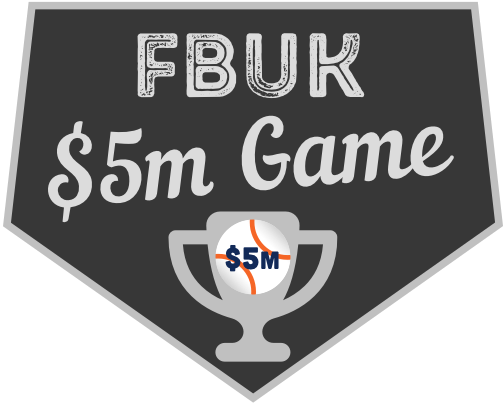 FBUK $5m Game logo - outline of a trophy on home plate