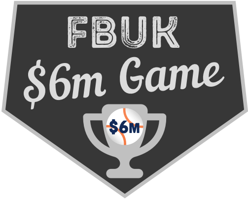 FBUK $6m Game logo - outline of a trophy on home plate